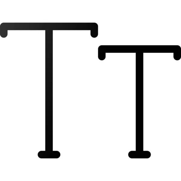 Police Tect Taille Icône — Image vectorielle