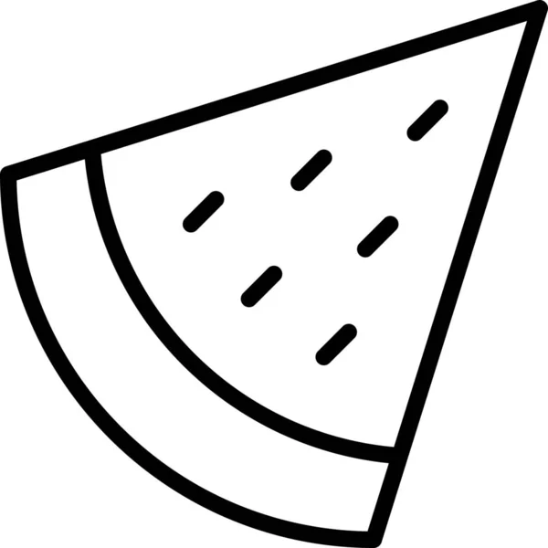 Icona Della Polpa Succosa Frutta Stile Outline — Vettoriale Stock