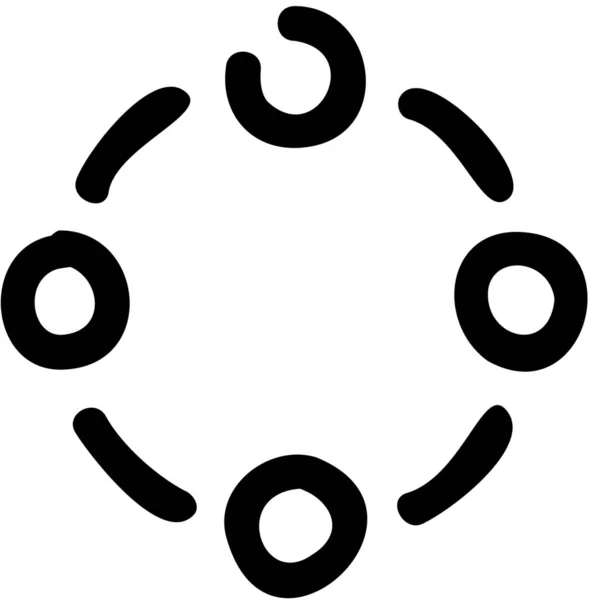 Kruh Kruhy Dekor Ikona Abstraktní Kategorii — Stockový vektor