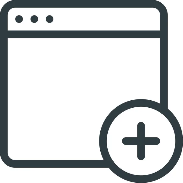 Añadir Nuevo Icono Aplicación Estilo Esquema — Archivo Imágenes Vectoriales