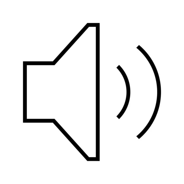 Audio Icon Für Maximalen Sound Outline Stil — Stockvektor