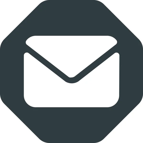 Icono Correo Electrónico Atención Alerte Estilo Sólido — Vector de stock