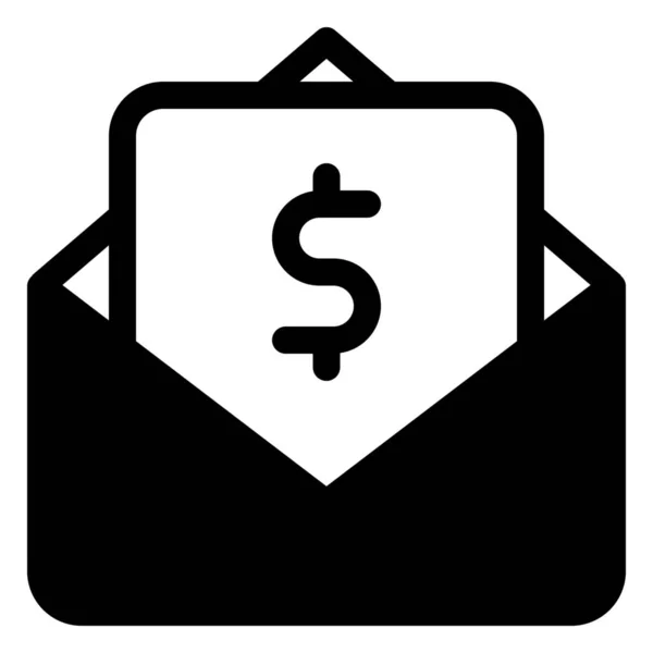 Zakelijk Mail Factuur Pictogram — Stockvector