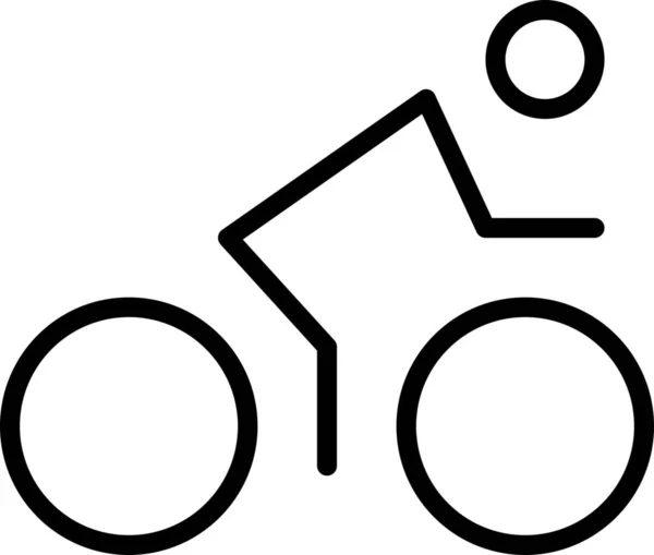 Bici Ciclismo Icono Carrera Categoría Mixta — Vector de stock