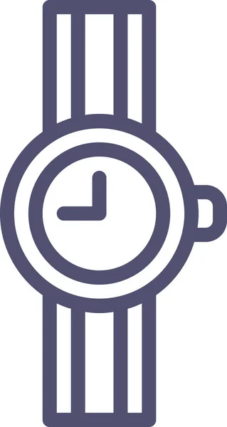 Icono Reloj Tiempo Accesorio Estilo Esquema — Archivo Imágenes Vectoriales