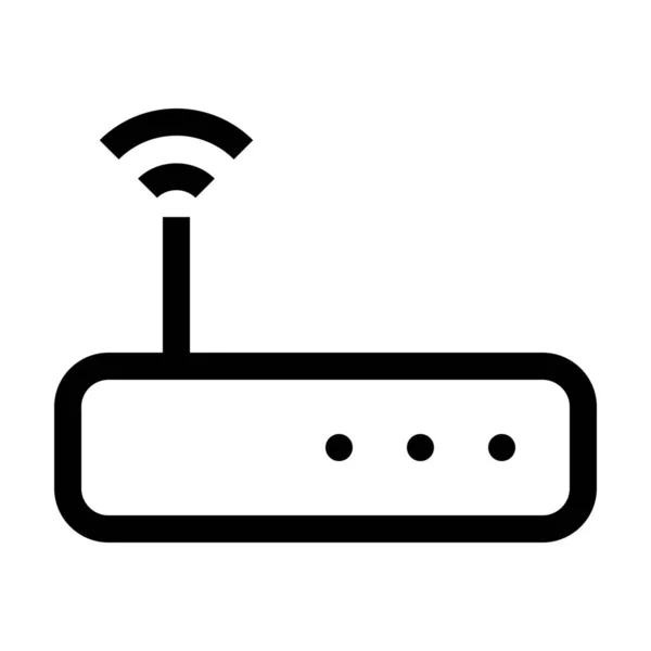 Internet Routeur Wifi Icône Dans Style Contour — Image vectorielle