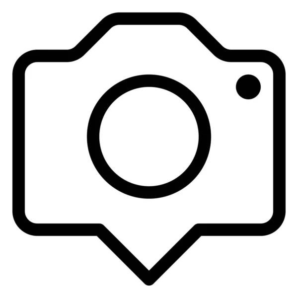 Camera Geolocatie Afbeelding Pictogram Fotografie Categorie — Stockvector