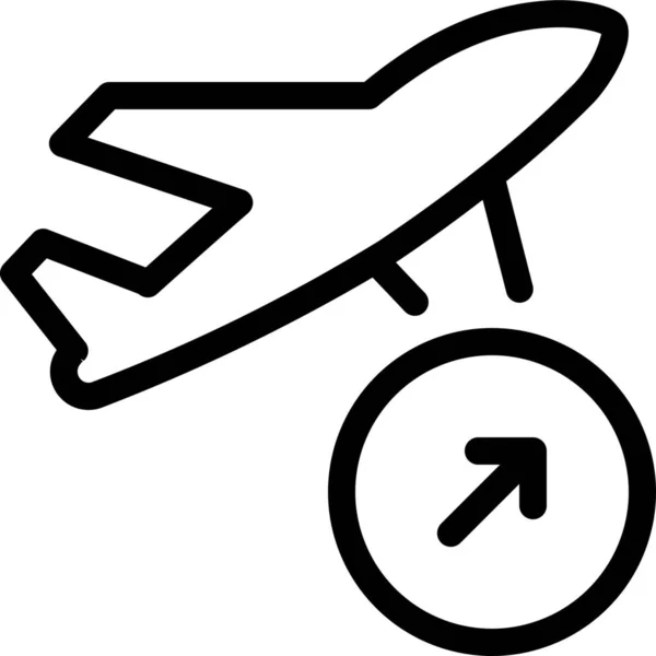 Vuelo Volar Fuera Icono Vehículos Modos Transporte Categoría — Vector de stock