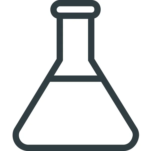 Biologie Chemie Glas Ikone Outline Stil — Stockvektor
