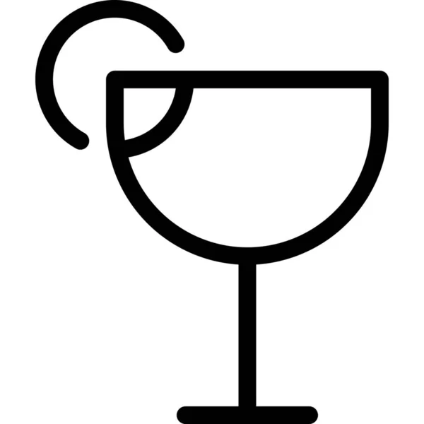 Icono Cóctel Bebidas Alcohólicas Categoría Alimentos Bebidas — Vector de stock