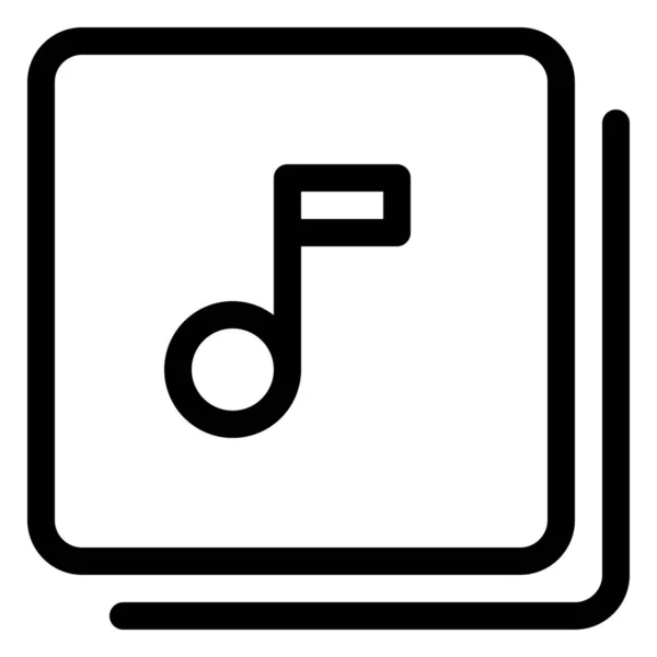 Ícone Música Albume Estilo Outline — Vetor de Stock