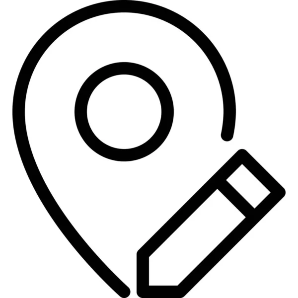 Standort Karte Symbol Der Kategorie Karten Navigation Bearbeiten — Stockvektor
