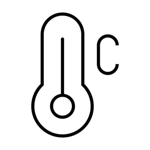 Celsius Forecast Scale Icon Outline Style — 스톡 벡터