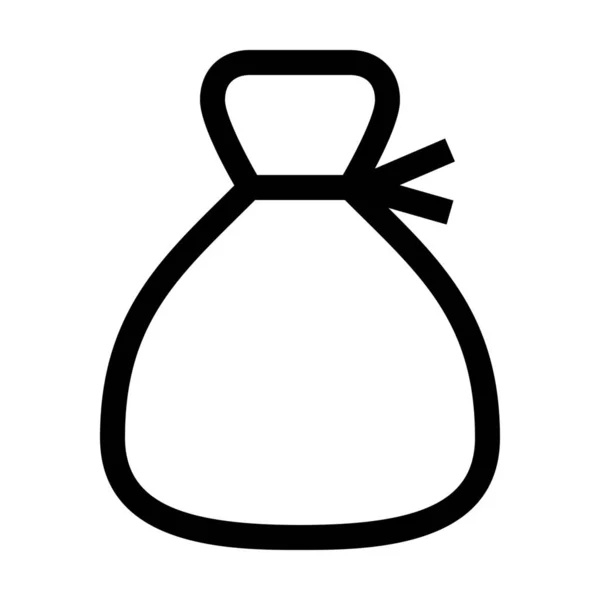 Tas Geld Betalen Pictogram Outline Stijl — Stockvector