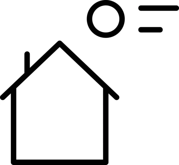 Building Home House Icon Outline Style — Stock Vector