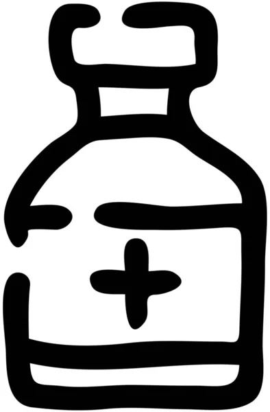 Bottle Doctor Drugs Icon Outline Style — Stock Vector
