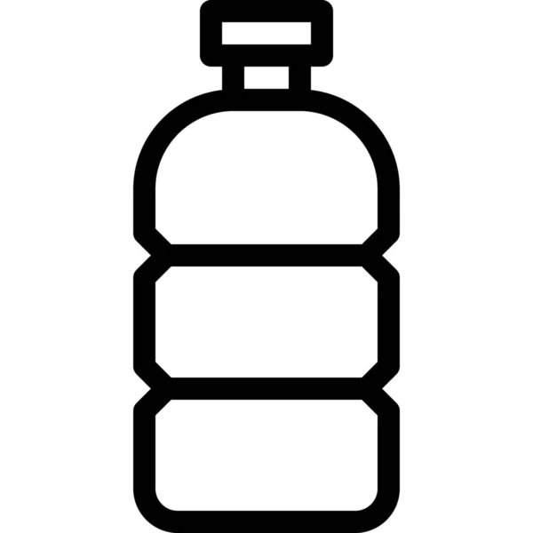 Fles Drank Plastic Pictogram Eten Drinken Categorie — Stockvector