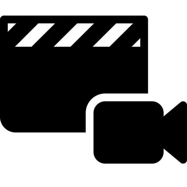 电影和录像类相机剪贴片图标 — 图库矢量图片