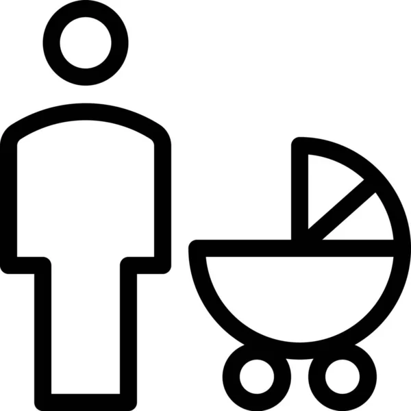 Bébé Enfant Homme Icône Dans Catégorie Bébés Enfants Enfance — Image vectorielle