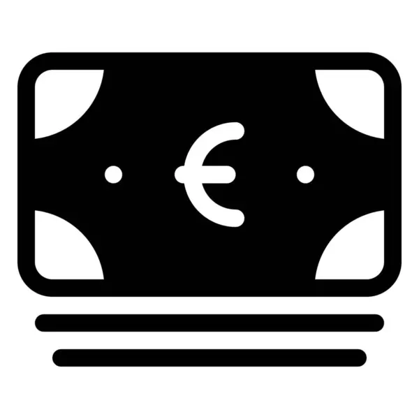 Biljet Contant Euro Pictogram — Stockvector