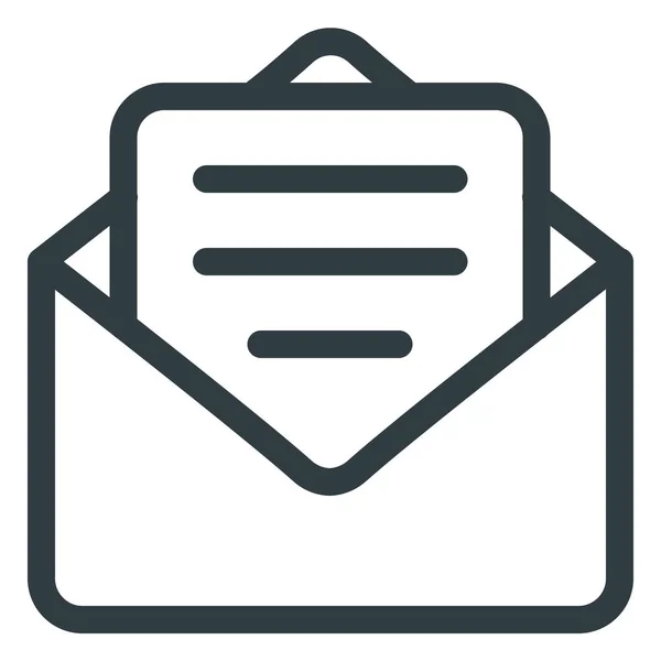 Attacher Icône Email Document Dans Style Outline — Image vectorielle
