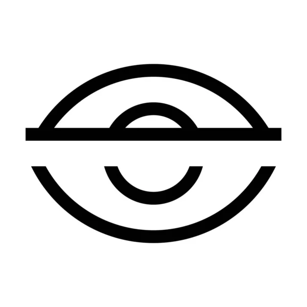 Іконка Захисту Сітківки Стилі Контур — стоковий вектор