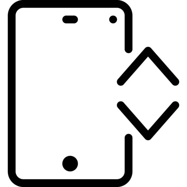 Bandbreite Handy Symbol Outline Stil — Stockvektor