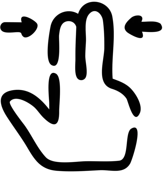 Εικονίδιο Αλληλεπίδρασης Χεριών Δακτύλων — Διανυσματικό Αρχείο