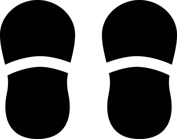 Konforlu Ayakkabı Simgesi Katı Biçiminde — Stok Vektör