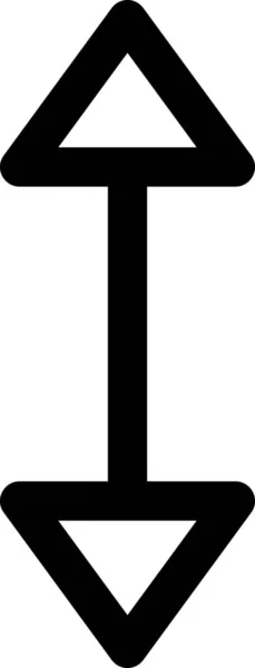 Висота Стрілки Начерки Піктограми Стилі Контурів — стоковий вектор