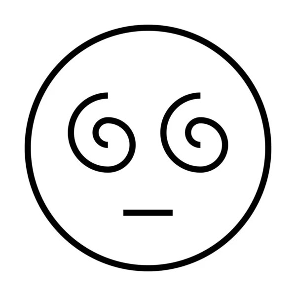 Emoji Emoticon Face Icon Outline Style — Stock Vector