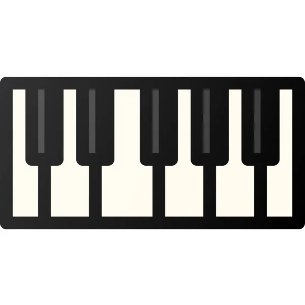 Klavír Klávesy Hudební Ikona — Stockový vektor