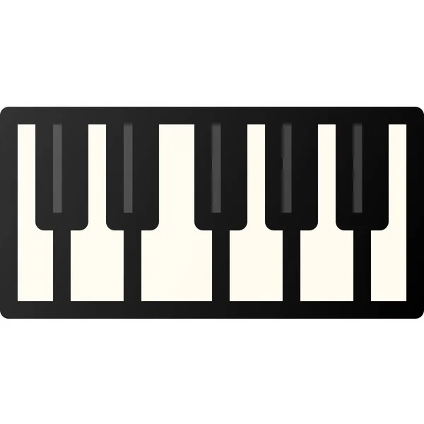 Teclas Piano Ícone Música — Vetor de Stock