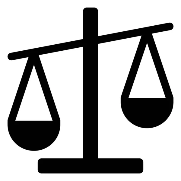 Equilibrio Icono Igualdad Justicia Categoría Negocios Gestión — Vector de stock