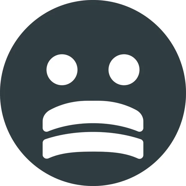Emoji Emote Emoticon Solid Style — Stockový vektor