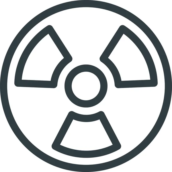 Icône Réacteur Nucléaire Atomique Dans Style Outline — Image vectorielle