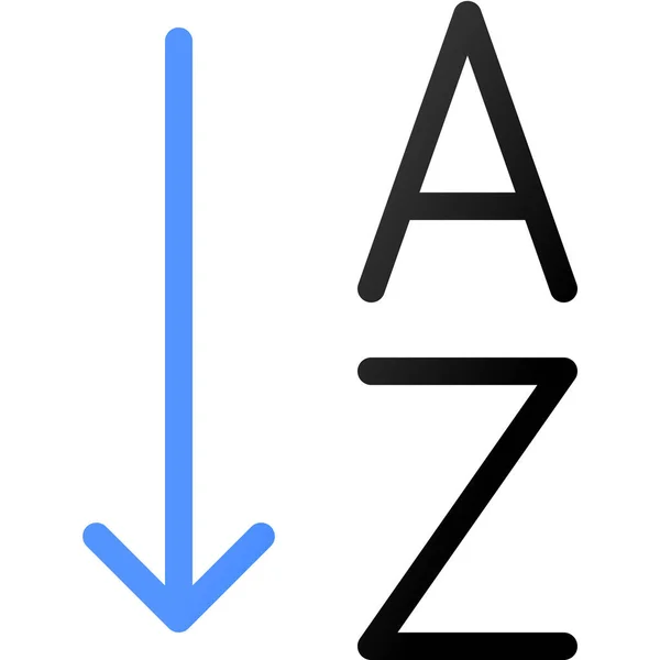 Значок Сортировки Алфавитного Списка — стоковый вектор
