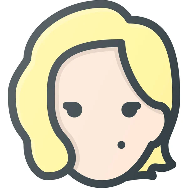 Аватар Голова Мерилін Значок Заповненому Контурі Стилі — стоковий вектор