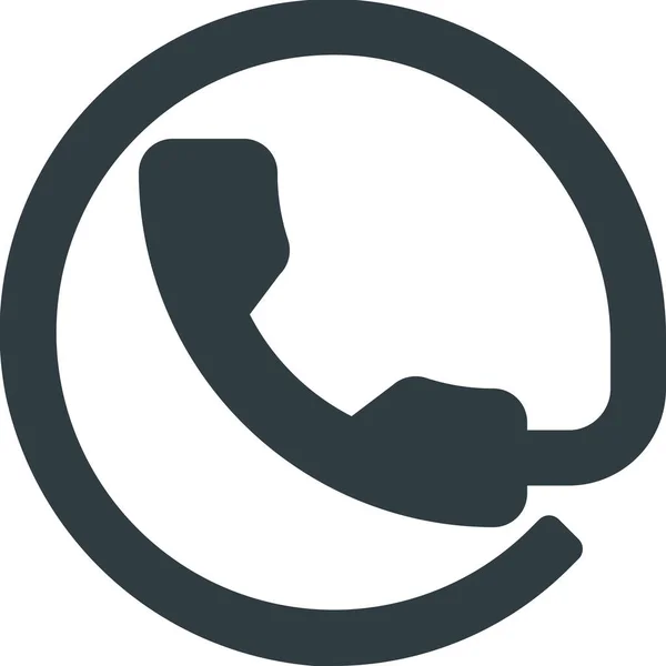 Icono Público Teléfono Llamada Estilo Sólido — Archivo Imágenes Vectoriales