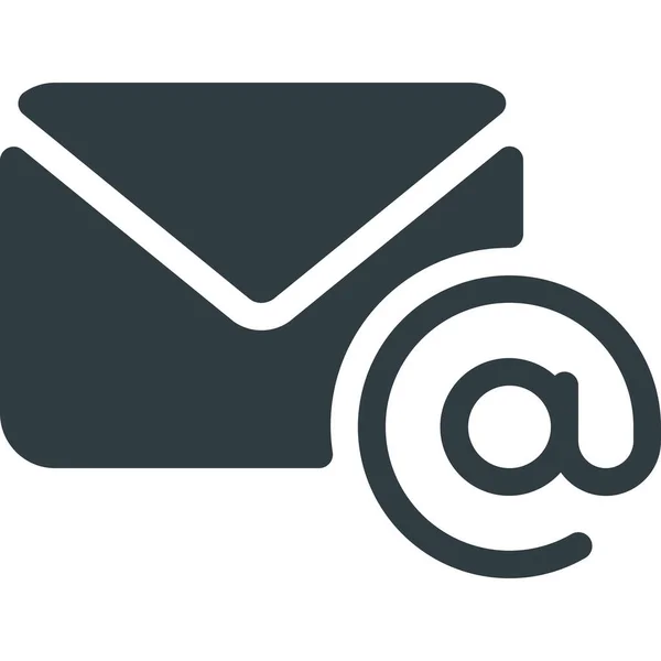 Mail Umschlag Symbol Soliden Stil — Stockvektor