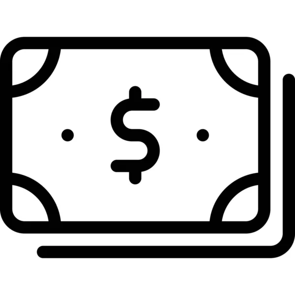 Cash Dollar Money Icon Business Management Category — Stock Vector