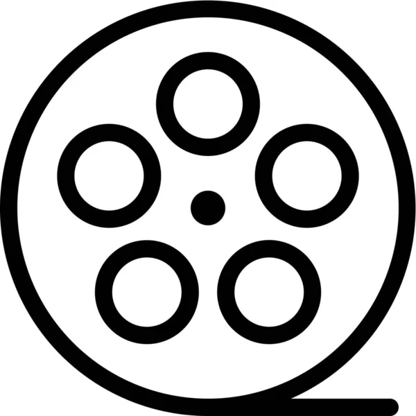 Película Película Rollo Icono Estilo Esquema — Archivo Imágenes Vectoriales