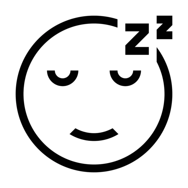 Emoji Icône Visage Emoticon Dans Style Outline — Image vectorielle