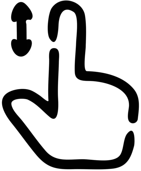Drag Finger Response Icon — Stock Vector