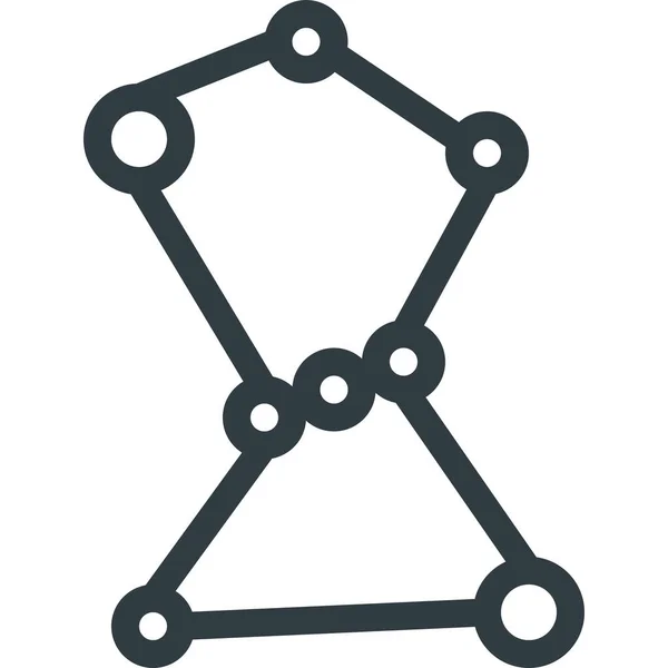 Astronomía Constelación Orion Icono Estilo Esquema — Archivo Imágenes Vectoriales