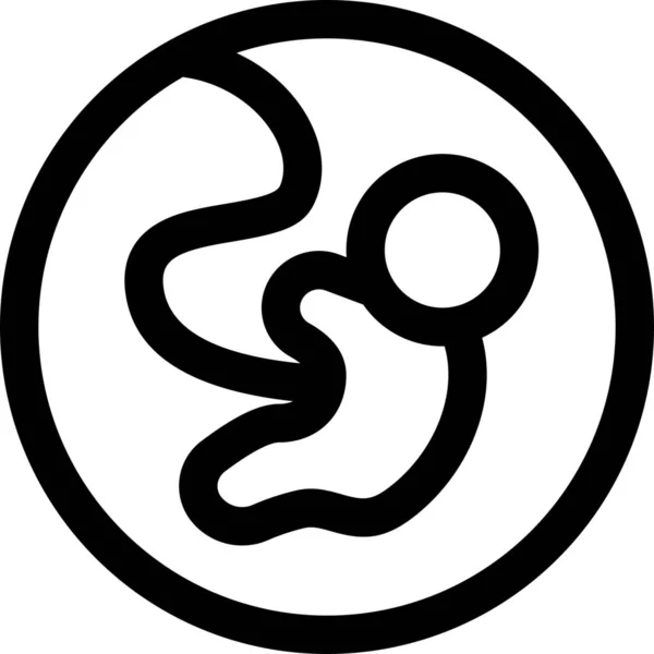 Embryo Menschliches Symbol Entwickeln — Stockvektor