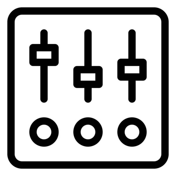 Armaturenbrett Einstellungen Symbol Outline Stil — Stockvektor