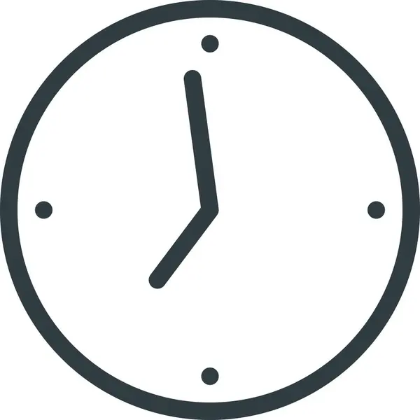 Horloge Icône École Éducation Dans Style Outline — Image vectorielle