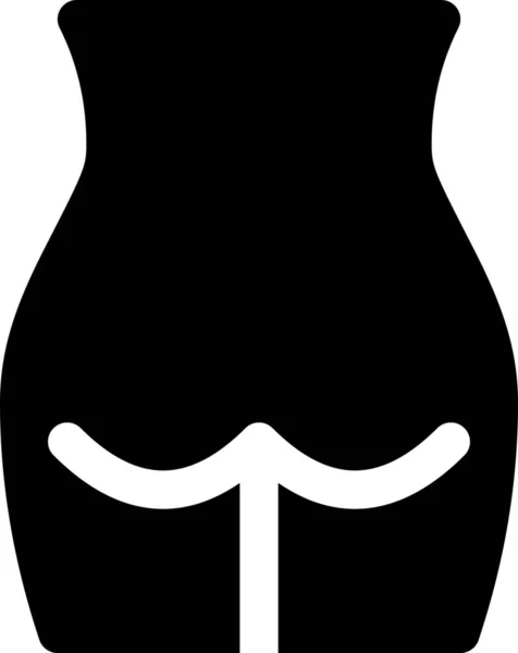 Ass Body Curves Icon — Image vectorielle