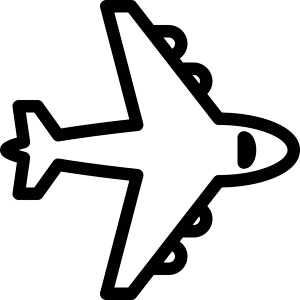 Flight Plane Icon Vehicles Mode Transportional — 스톡 벡터